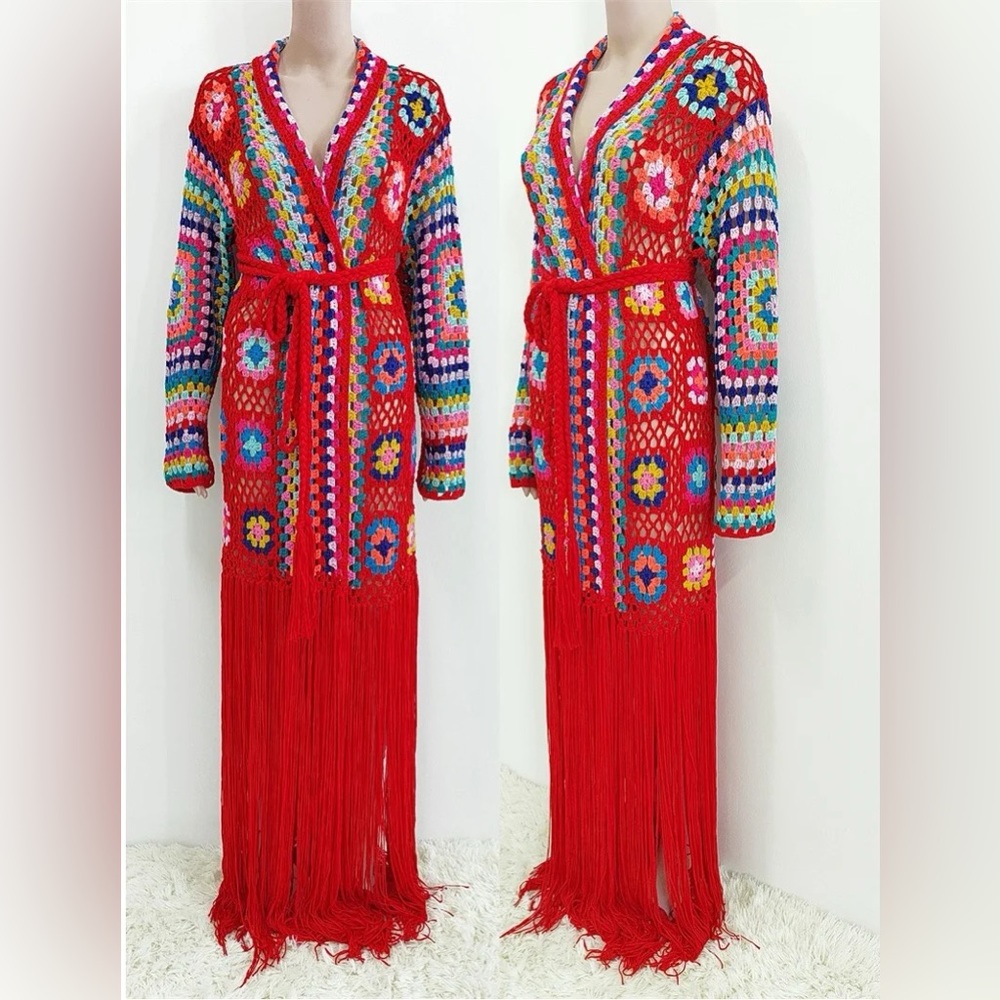 Crochet Duster w/fringe